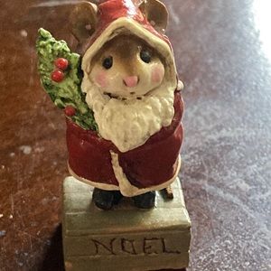 WEE FOREST FOLK || rare collectible Christmas mouse figure ‘Noel’